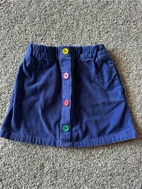 Mini Boden Corduroy Skirt with Multicolor Buttons